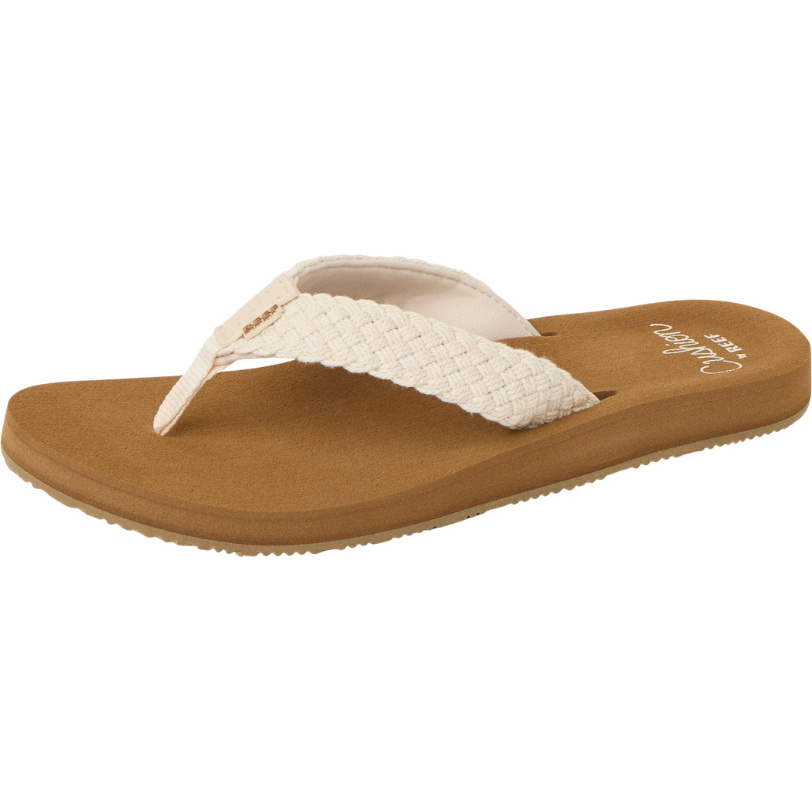 2026 Reef Womens Baja Maria Flip Flops CJ7338 - Brown / Vintage